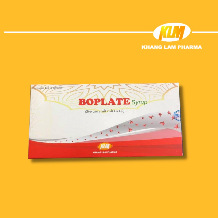 BOPLATE SYRUP Chiết xuất cao đu đủ kích thích tái tạo và làm tăng số lượng tiểu cầu DATE