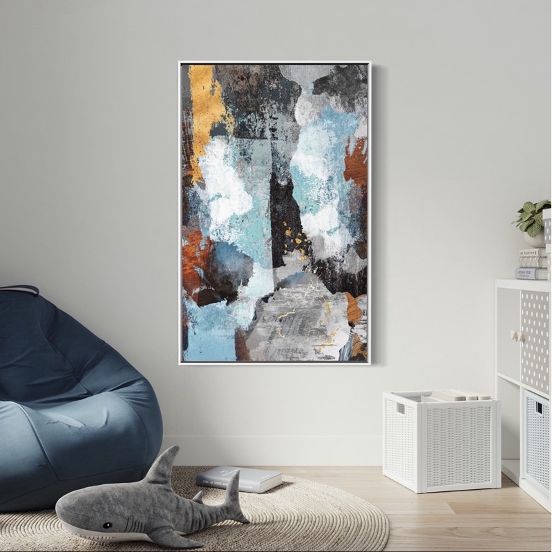 Tranh Canvas | Trừu Tượng Phong Cách Sơn Dầu | Oil Abstract 1FVOIL002 | Tranh Căng Khung Cao Cấp | Tặng Kèm Đinh Đa Năng