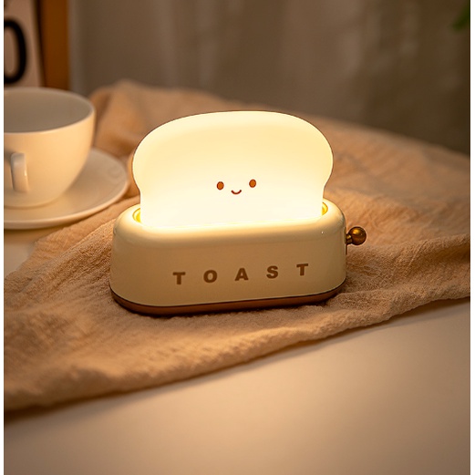 Đèn ngủ hình bánh mỳ nướng nhiều màu sắc biểu cảm dễ thương dùng để trang trí nhà cửa quà tặng người thân bạn bè - Ráp