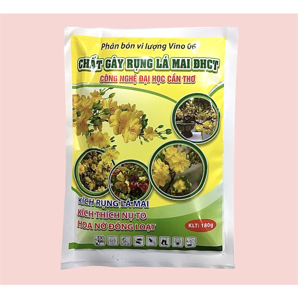 Phân Bón Làm Rụng Lá Mai, Kích Thích Nụ To, Hoa Nở Đồng Loạt Gói 180 Gram