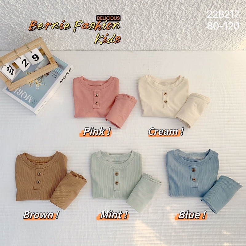 Bộ thun tăm lạnh Bernie cho bé từ 8-19kg-0523B045