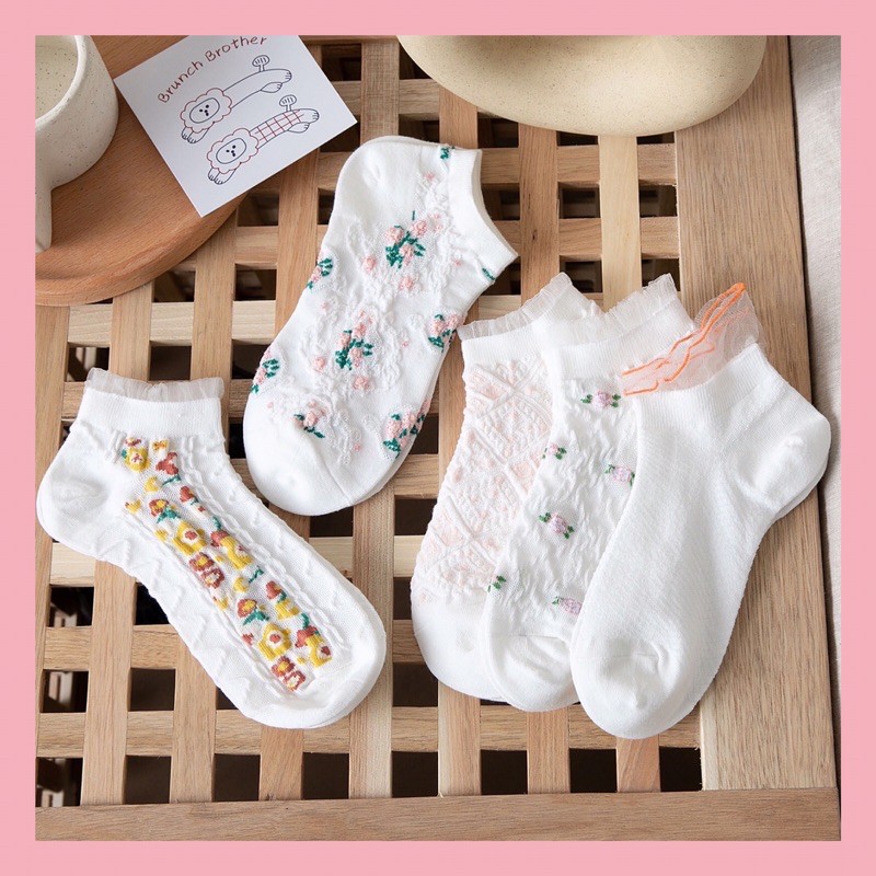 Set 5 đôi vớ hoa nhí xinh xinh
