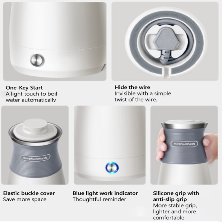 Bình đun nước kiêm giữ nhiệt cao cấp nhãn hiệu Morphy Richards MR6090 ( Thiết kế thông minh gọn nhẹ )