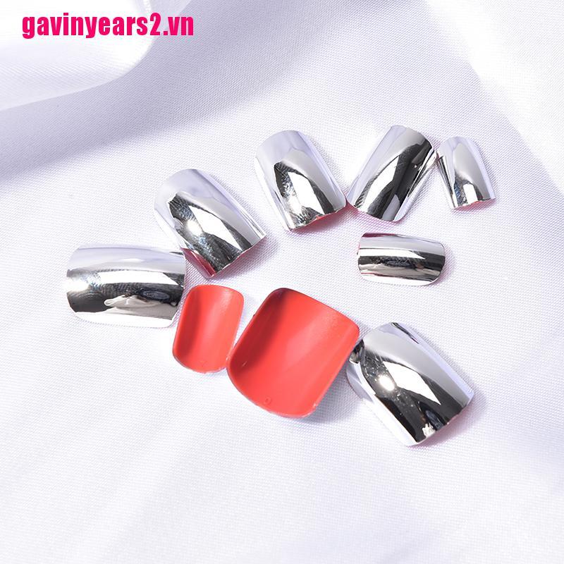 [Hàng mới về] Set 24 móng tay giả đính đá thiết kế xinh xắn