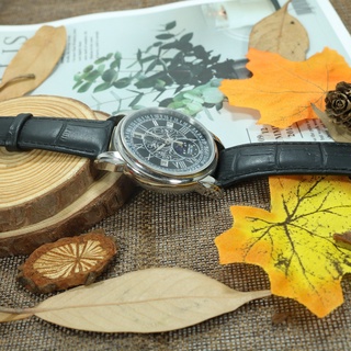 Đồng Hồ Nam Dây Da - IWC - Mặt Đen