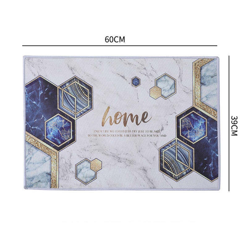 Thảm lót cửa chùi chân vải nhung thấm hút tốt nhanh khô chống trượt tiện dụng life-365