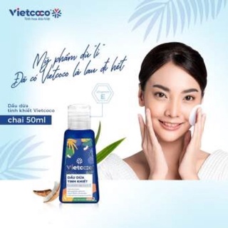 Dầu dừa nguyên chất Organic Vietcoco dùng để dưỡng tóc, dưỡng da- Chai 50ml