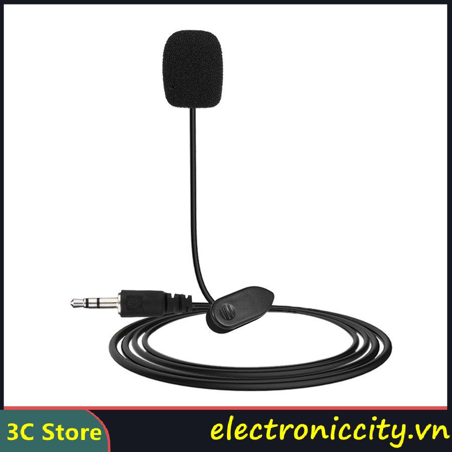 Micro mini cài cổ áo jack cắm 3.5mm có kẹp giữ cho máy tính bàn/notebook