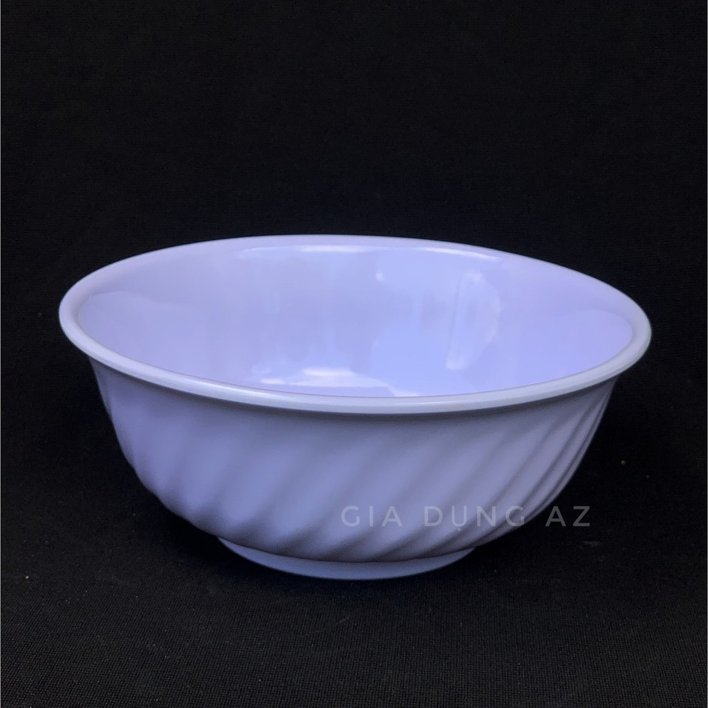 Tô sâu 8" 20 cm nhựa melamine (bê ca) màu trắng, vàng, xanh, đủ bông