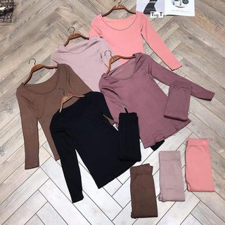 Bộ giữ nhiệt len tăm nữ, siêu đẹp Loại 1