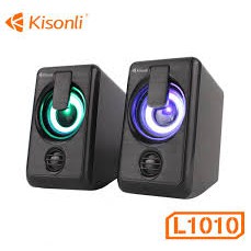 Loa máy tính 2.0 Kisonli L-1010 Led đa màu