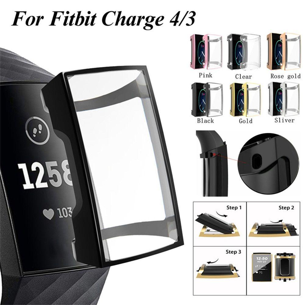 MAG Vỏ TPU BảO Vệ MàN HìNh Cho ĐồNg Hồ Fitbit Charge 4 3