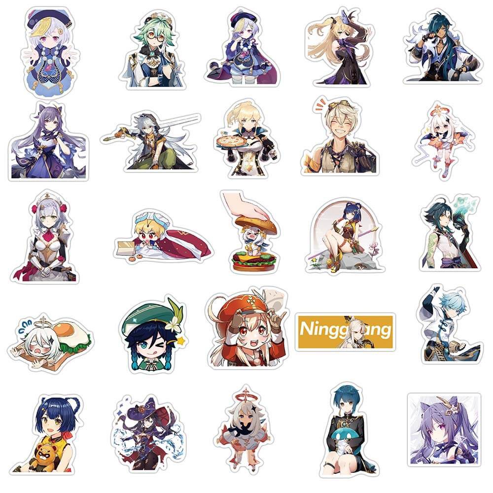 Bộ 50 miếng dán trang trí xe đạp/Laptop/va li/ván trượt/Laptop cỡ lớn