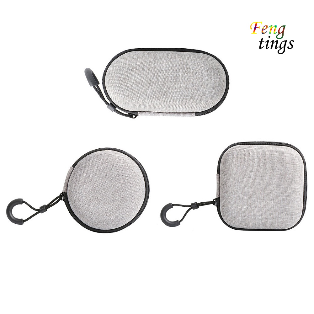 Set 2 túi đựng tai nghe không dây hình tròn//vuông/oval bằng EVA có khóa kéo tiện lợi