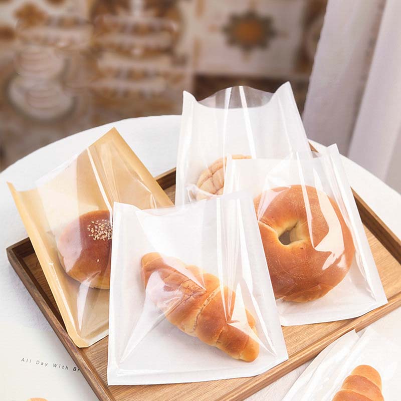 Bộ 100 Túi Giấy Đựng Bánh Mì Sandwich Tái Sử Dụng Được Chống Dầu 18*19cm