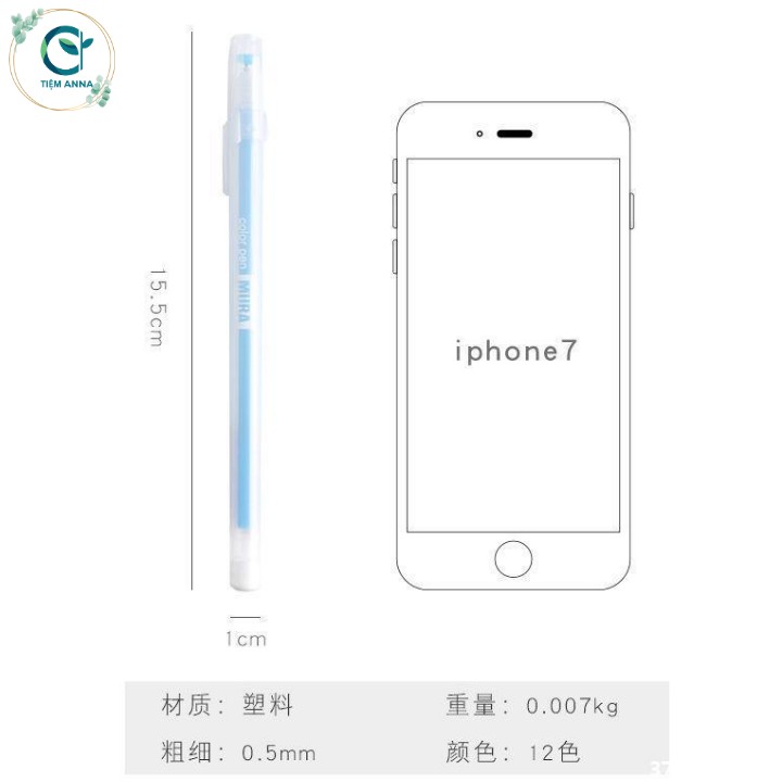 Bút gel - Mura color pen - ngòi 0.5mm nhiều màu bút học sinh sáng tạo dễ thương bút màu nước