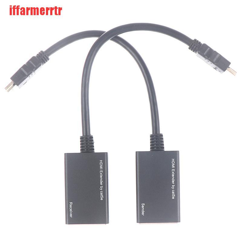 {iffarmerrtr}HDMI Over RJ45 CAT5e CAT6 LAN Ethernet Balun Extender Repeater Up to 100ft 1080P LKZ