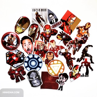 Stickers IRON MAN chống nước trang trí xe, laptop, nón bảo hiểm, đàn guitar, máy tính