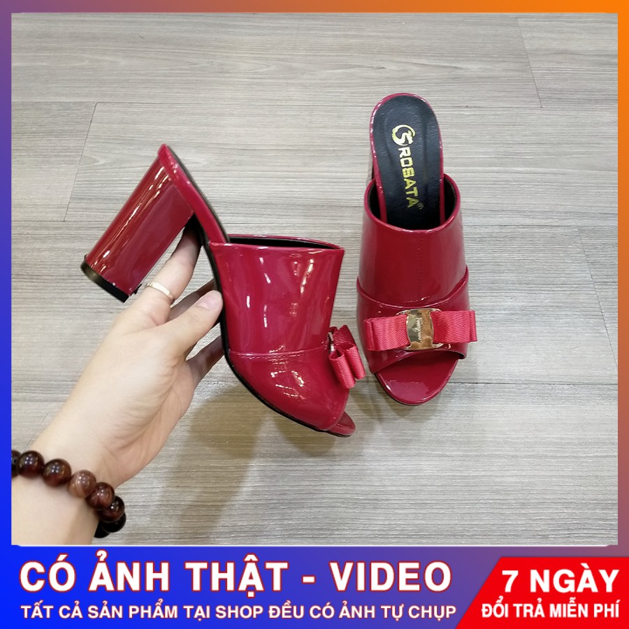 [ẢNH THẬT - FREE SHIP] Dép thời trang nữ đính nơ cao cấp ROSATA RO298 - HÀNG VIỆT NAM - BKSTORE