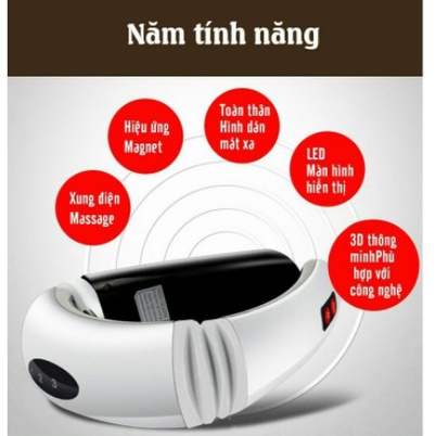 [Hỏa Tốc 2H] Máy Massage Xung Điện cổ, kết hợp hiệu ứng Xông Nhiệt bằng tia Hồng ngoại.sử dụng Pin Sạc Cao Cấp