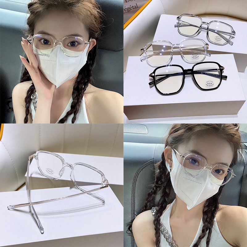 Kính Mát Gọng Phẳng Bảo Vệ Mắt Chống Tia Sáng Xanh Chống Tia Bức Xạ Dành Cho Nữ