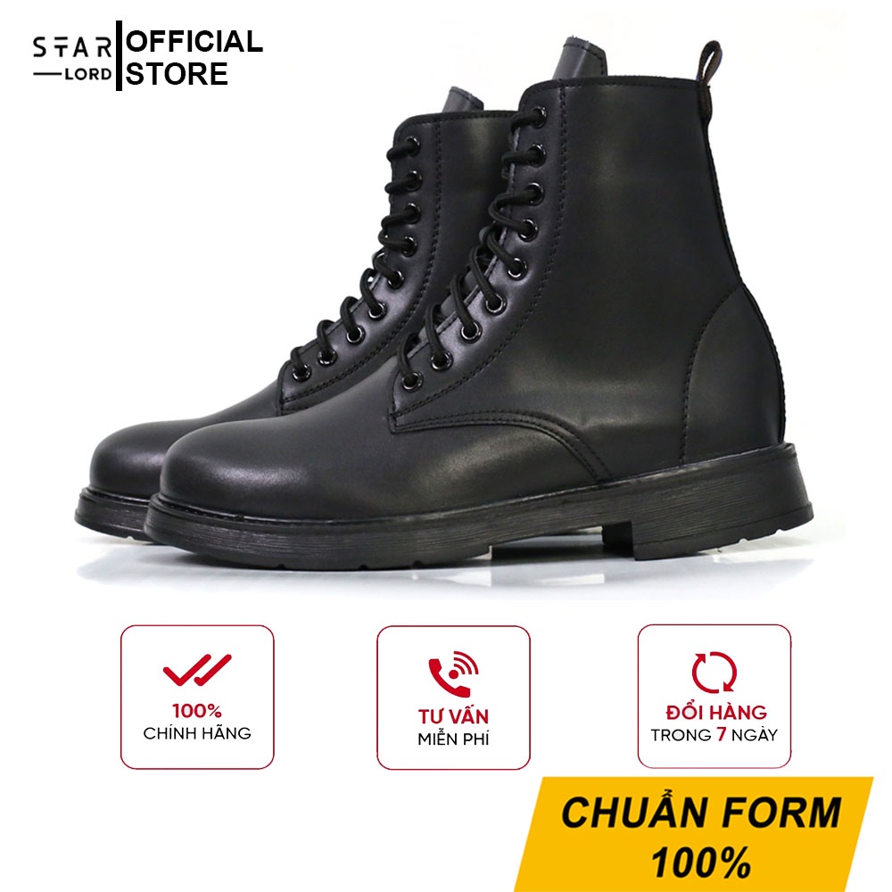 Giày nam cổ cao boot không khóa kéo chất da cao cấp SL1086 StarLord