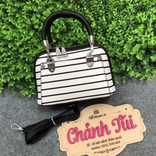 Túi hến kẻ sọc size 22