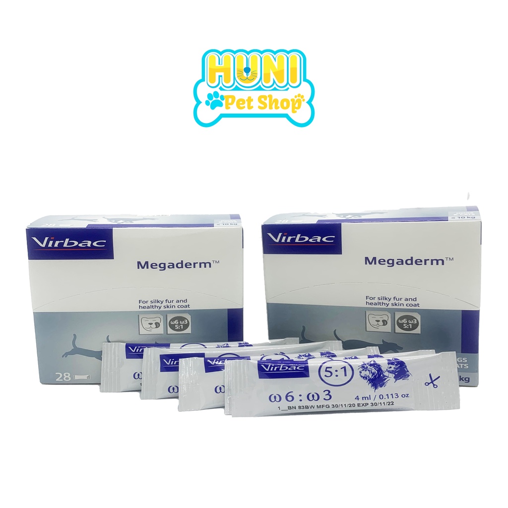 Gel dưỡng lông cho chó Megaderm Virbac gel dinh dưỡng giúp mượt lông, da, hỗ trợ điều trị viêm da giảm ngứa