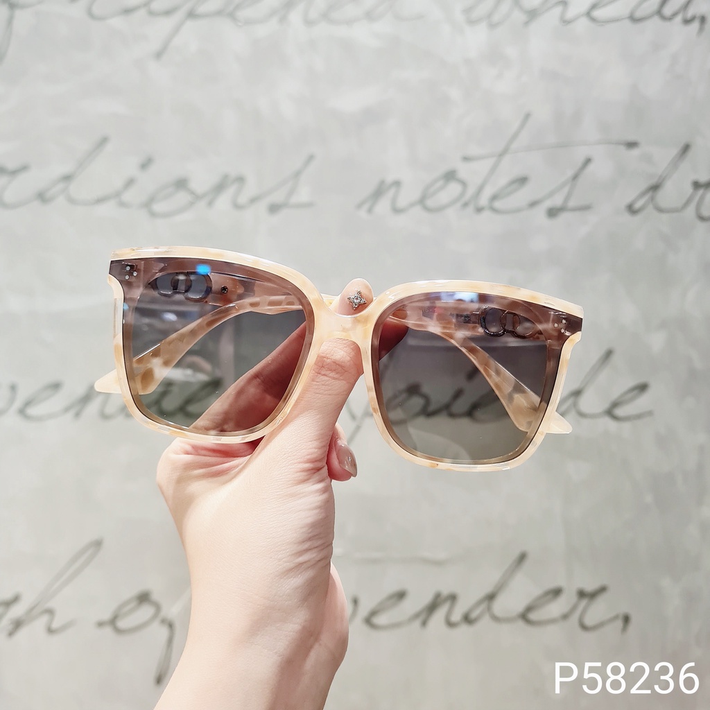 Kính mát nữ LILYEYEWEAR tròng vuông to phân cực chống tia UV400 bảo vệ mắt màu sắc thời trang P58236