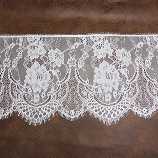 dải ren trang trí váy cưới màu trắng tinh khiết 27cm