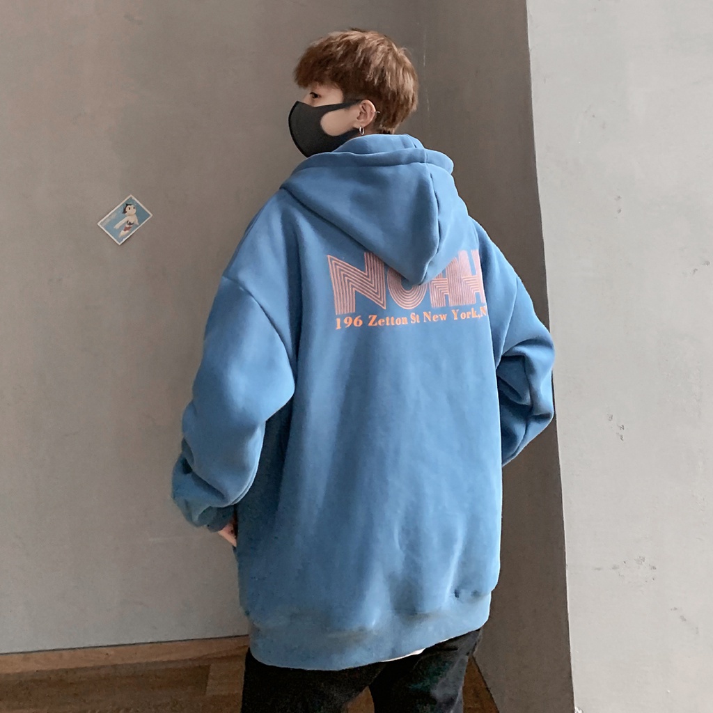 Áo hoodie nam tay dài dáng rộng phong cách retro Hong Kong thời trang xuân thu