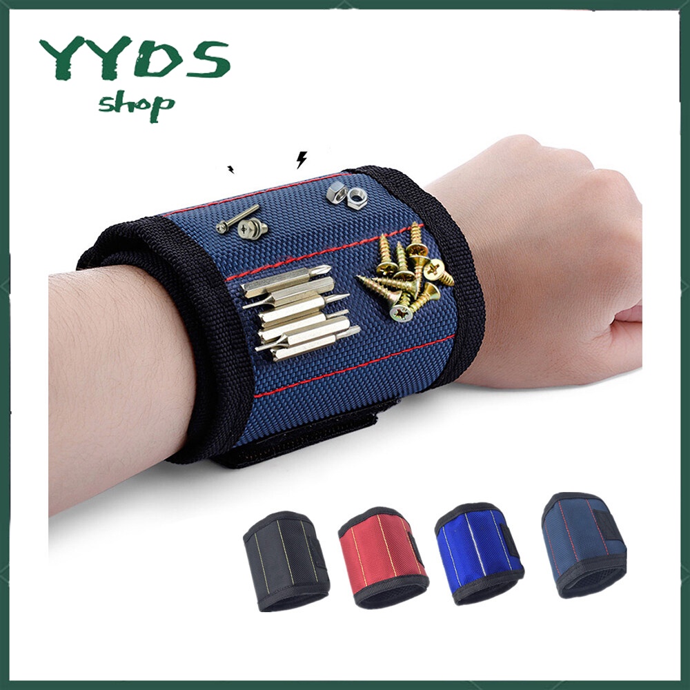 Dây Đeo Cổ Tay Công Cụ Từ Tính, Dây Đeo Cổ Tay Có Thể Điều Chỉnh, Với Nam Châm Mạnh Mẽ, Để Sửa Ốc Vít/Đinh/Bu Lông/Máy K