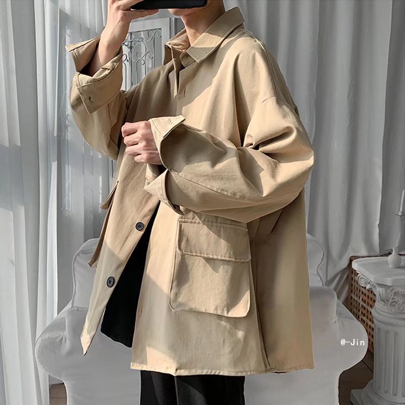 Áo Khoác Nam Mỏng Trơn áo khoát nam Dáng Rộng áo khoác nữ Phong Cách Hàn Quốc áo khoác gió nam Thời Trang áo khoác gió nữ Unisex