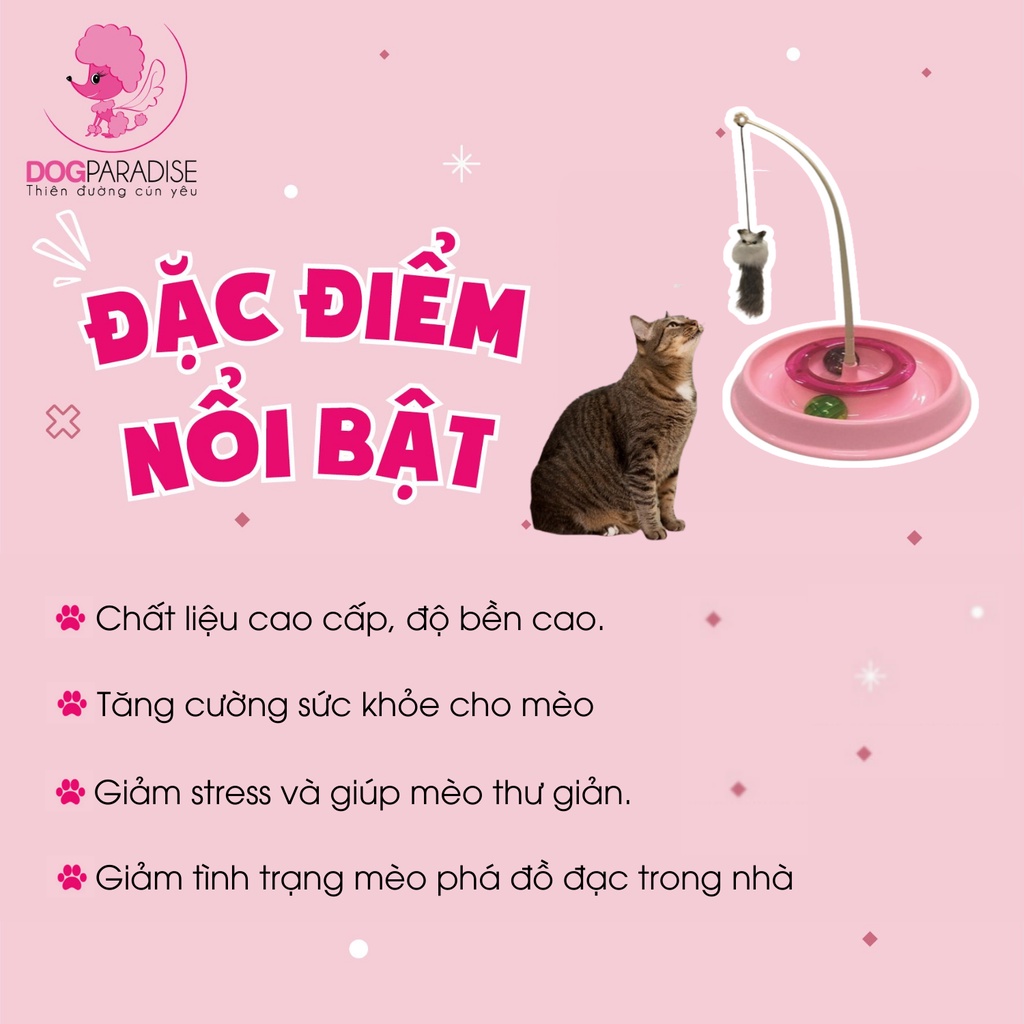 Đồ chơi cho mèo Pian Pian giảm stress đáy tròn nhiều màu - Dog Paradise