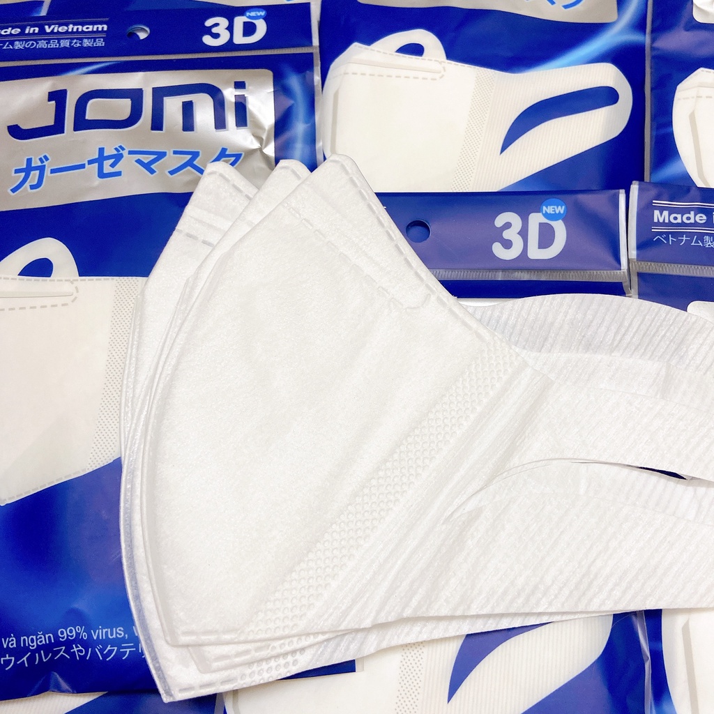 Khẩu trang lọc bụi mịn N95 tiêu chuẩn Mỹ Jomi 3D 5 chiếc/túi