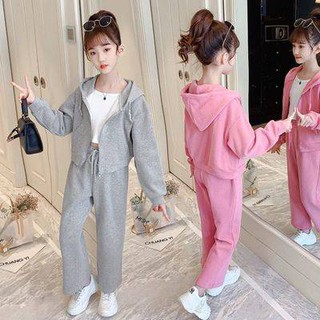 Trang phục dành cho phụ huynh và trẻ em Đại dương, Suit, 2021 Mùa xuân và Mùa thu Mới, Trẻ lớn, Chân rộng Phiên bản Hàn