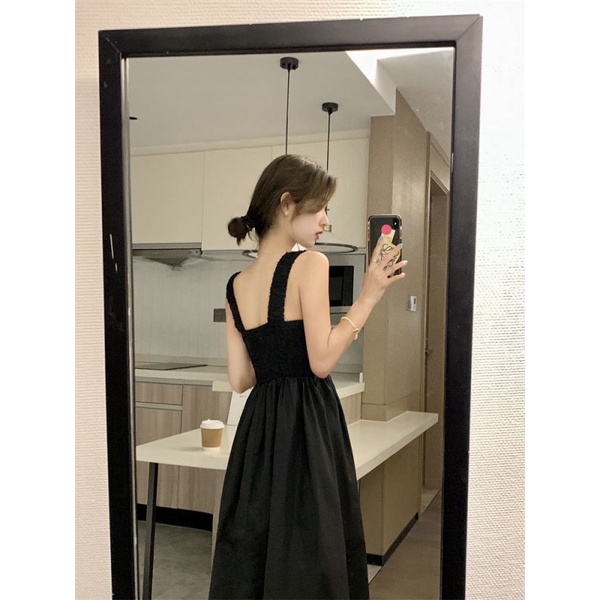 Đầm hai dây NZN dáng dài kiểu dáng đơn giản phong cách Hàn Quốc có 3 màu tùy chọn