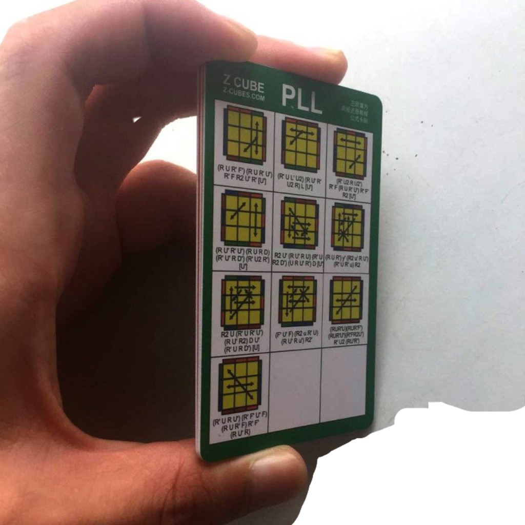 Bộ Card Công Thức CFOP Giải Rubik Tốc Độ Cao Công Thức F2L OLL PLL