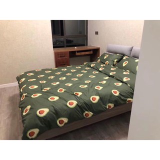 bộ chăn ga gối cotton poly quả bơ