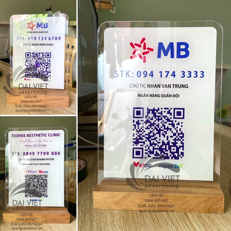 Bảng ghi STK ngân hàng tiện lợi cho việc thanh toán