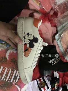 (full box) giày gucci chuột mickey