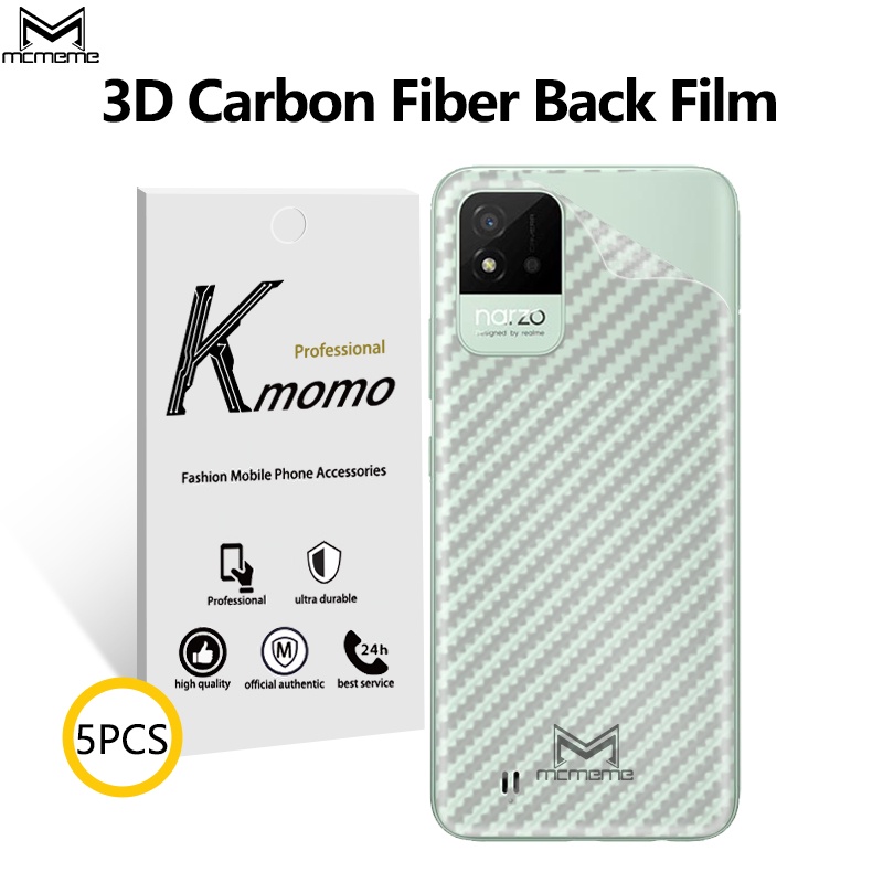 Miếng dán carbon bảo vệ mặt lưng cho điện thoại Realme C53 C55 Narzo N55 50A 50i Prime 50 30A Pro 5G