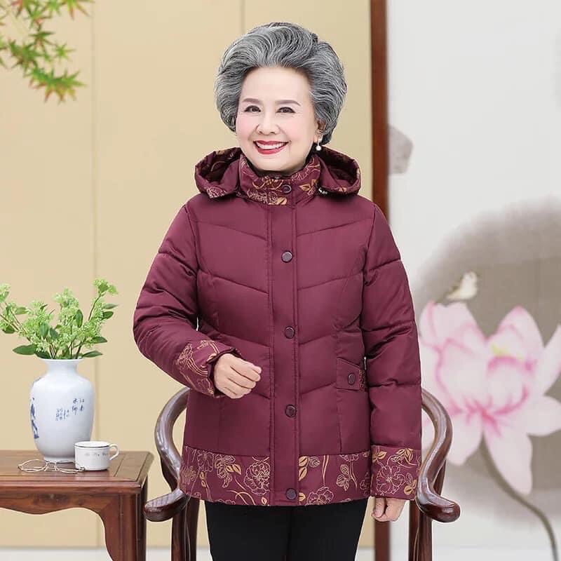Áo phao hoạ tiết tặng bà/mẹ