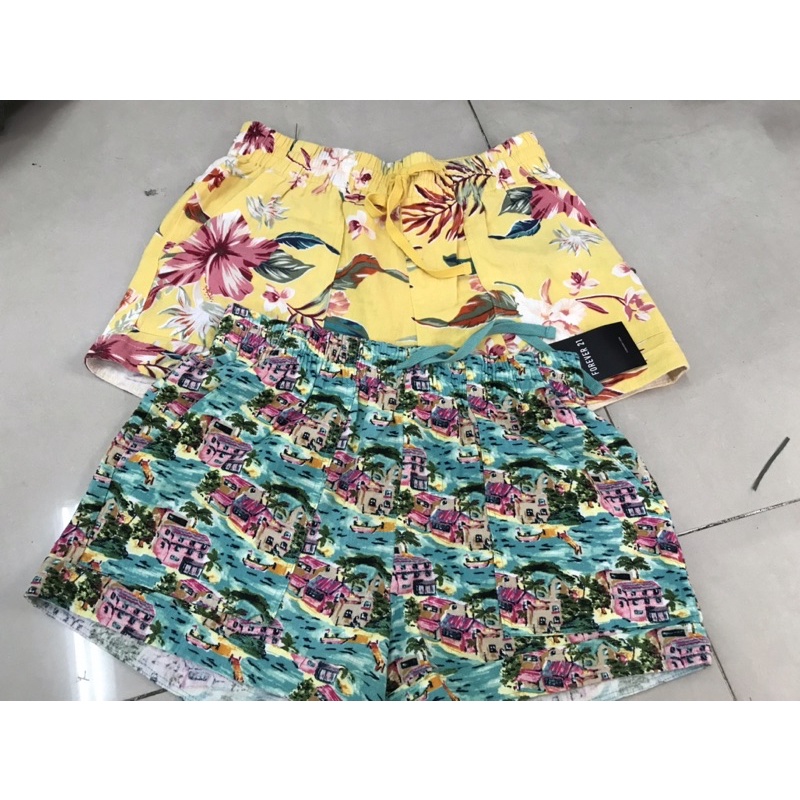quần đùi linen f21 dư xịn vnxk