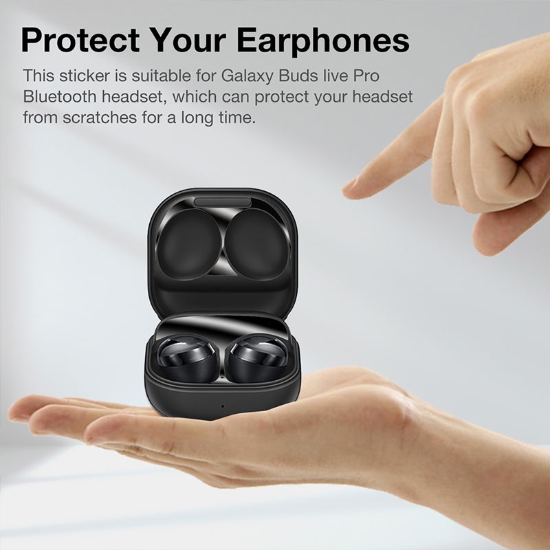 Miếng Dán Kim Loại Chống Bụi Bảo Vệ Cho Hộp Sạc Tai Nghe Galaxy Buds Pro