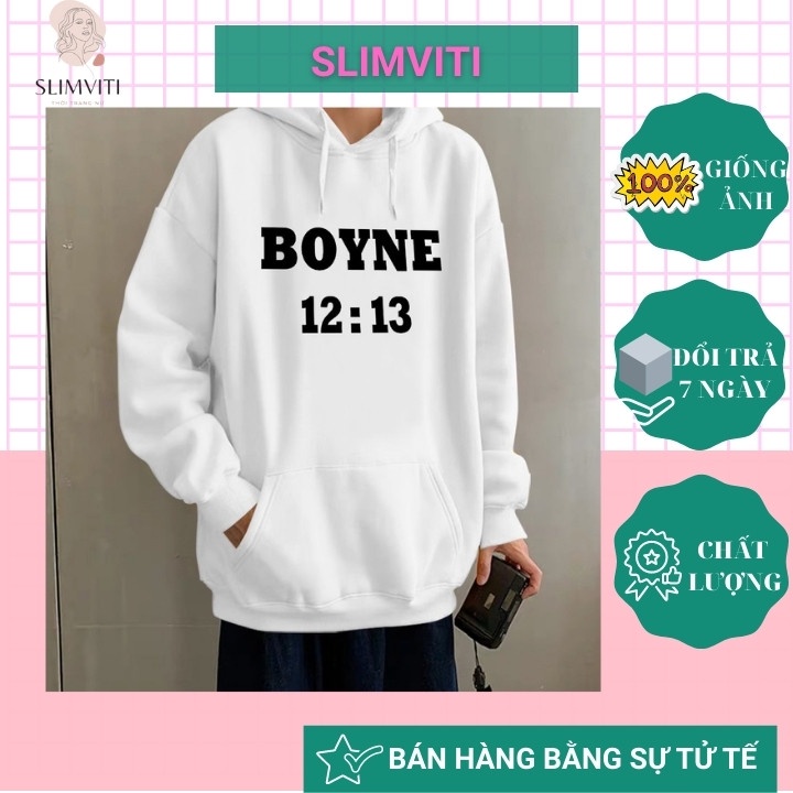 Áo hoodie form rộng nam nữ cute có dây kéo SLIMVITI HDI12 | BigBuy360 - bigbuy360.vn