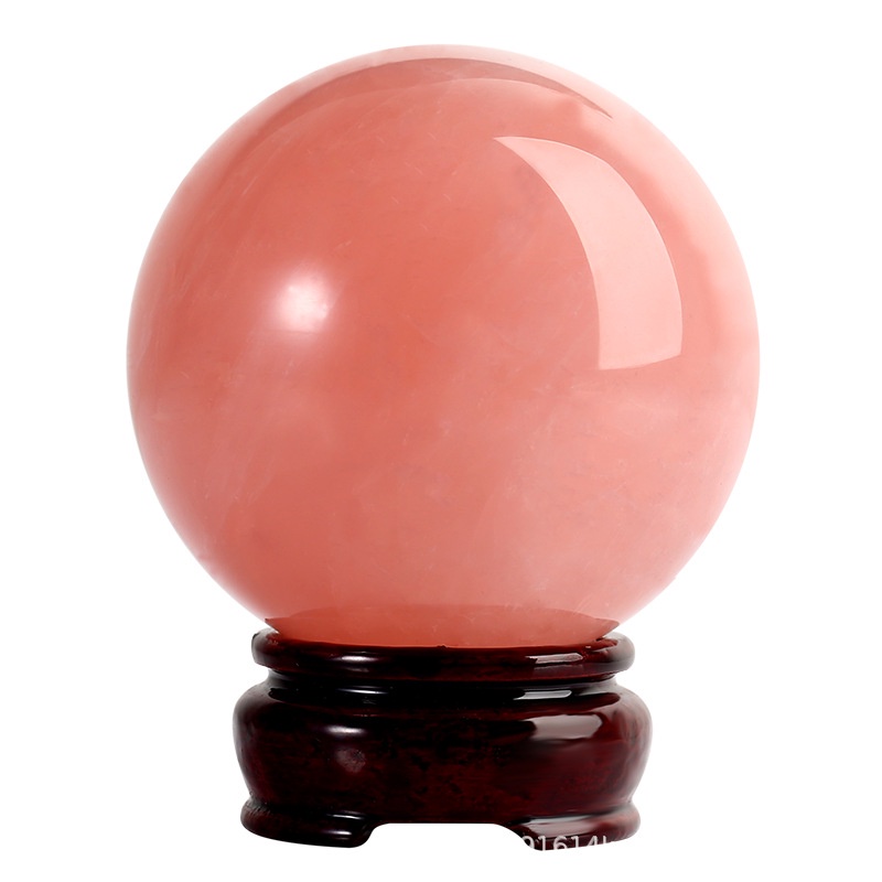 Quả Cầu Pha Lê Hồng Thạch Anh Hồng Tự Nhiên Dùng Trang Trí Phòng