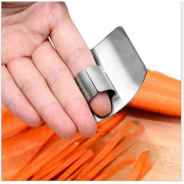 Tấm inox xỏ ngón bảo vệ ngón tay, chống đứt tay khi thái, cắt lát thực phẩm p191-33