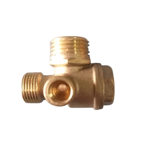 Van 1 chiều máy nén khí / Van 1 chiều máy bơm hơi  ren trong kích thước 20*16*10mm nguyên chất đồng