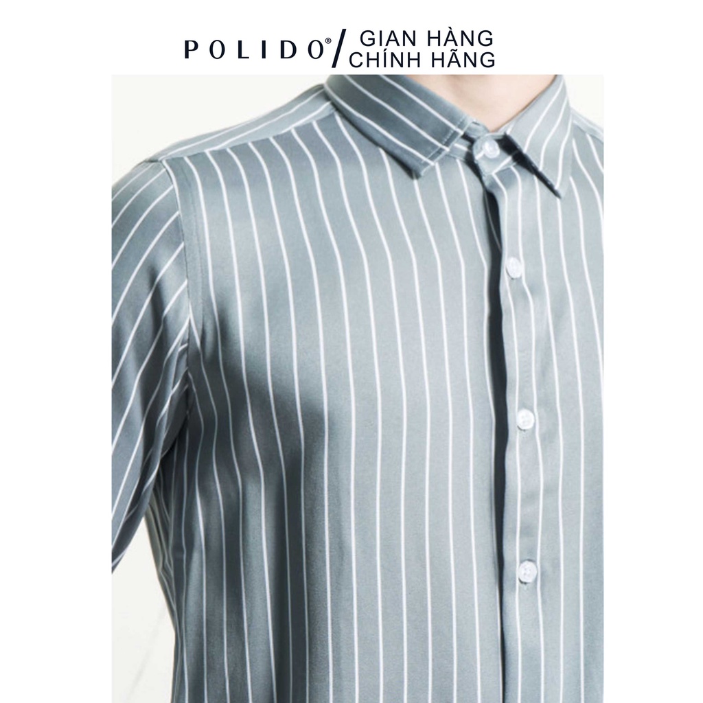 Áo Sơ Mi Dài Tay Nam CEFFYLO 1 Màu Xanh Rêu Chất Vải Mềm Mịn Thoáng Mát | BigBuy360 - bigbuy360.vn